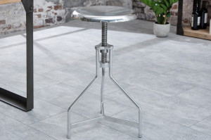 SCAUN ARGINTIU FACTORY 38062 - DESIGN VINTAGE/INDUSTRIAL - Img 2