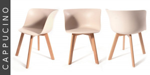 SCAUN BUCATARIE/LIVING DESIGNER TUY DIN LEMN SI ABS DIVERSE NUANTE - Img 2