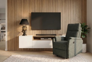 SCAUN CINEMA, HOLLYWOOD, REGLABIL ELECTRIC, REALIZAT DIN MATERIAL TEXTIL DE CULOARE VERDE, INVICTA INTERIOR