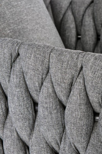 SCAUN CONFORTABIL AVATAR, GRI/NEGRU, TAPITERIE DIN STOFA SI PICIOARE DIN METAL, STIL MODERN - Img 6