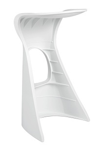SCAUN DE BAR CAMINO ALB, 70 CM, CONFECTIONAT DIN POLIPROPILENA, STIL MODERN - Img 3