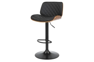 SCAUN DE BAR CHICAGO ROTATIV, DIN METAL, FURNIR SI PIELE ECO, CULOARE MARO/NEGRU, INVICTA INTERIOR