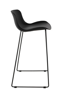 SCAUN DE BAR COMA 66, NEGRU, CONFECTIONAT DIN POLIPROPILENA SI METAL, STIL MODERN - Img 2