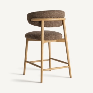 SCAUN DE BAR ERLEC 98CM, DIN LEMN DE FRASIN SI TEXTIL, STIL MODERN, VICAL HOME - Img 4