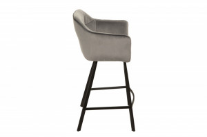 SCAUN DE BAR, GRI ARGINTIU, LOFT, COD 39079, DESIGN VINTAGE - Img 3