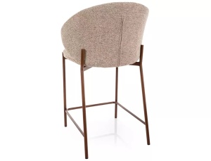 SCAUN DE BAR KIOTO H-2, CULOARE BEJ 253/NUC, TAPITERIE DIN TEXTIL SI METAL, STIL MODERN - Img 2