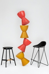 SCAUN DE BAR PERSY NEGRU, CONFECTIONAT DIN POLIPROPILENA SI METAL, STIL MODERN - Img 2