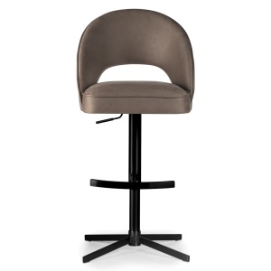 SCAUN DE BAR, PONTE SUPREME CROSS, BEJ/NEGRU, TAPITERIE DIN TEXTIL, SPUMA, ARCURI SI METAL, STIL MODERN - Img 2