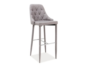 SCAUN DE BAR TRIX H-1, GRI 06/GRI, TAPITERIE DIN STOFA SI METAL , STIL MODERN
