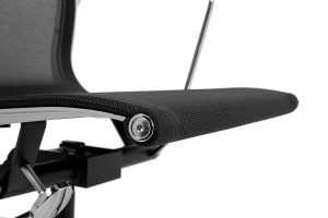 SCAUN DE BIROU AERON PREMIUM, NEGRU/CROM, MATERIAL TEXTIL/PLASA SI METAL, STIL MODERN - Img 8
