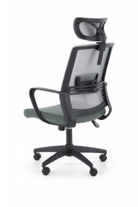 SCAUN DE BIROU ARSEN, GRI/NEGRU, TAPITERIE DIN STOFA/PLASA SI PICIOARE DIN METAL, STIL MODERN - Img 2