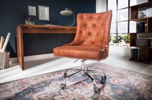 SCAUN DE BIROU CHESTERFIELD, VICTORIAN, DIN METAL SI PIELE ECO, ARTIM GROUP SELECTION - Img 6