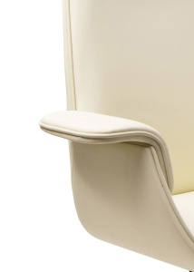 SCAUN DE BIROU DE LUX, ARTIM ADMIRAL, REALIZAT PIELE ECO DE CALITATE SI METAL, CULOARE ECRU/AURIU, STIL MODERN - Img 8