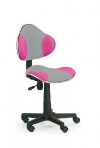 SCAUN DE BIROU FLASH 2, GRI/ROZ/NEGRU, DIN METAL/PIELE ECO/TEXTIL, STIL MODERN, HALMAR