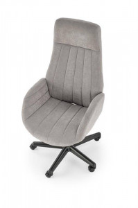 SCAUN DE BIROU HARPER, GRI/NEGRU, TAPITERIE DIN STOFA FINA SI PICIOARE DIN METAL, STIL MODERN - Img 2