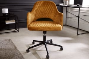 SCAUN DE BIROU, PARIS, CATIFEA GALBEN MUSTAR, DESIGN MODERN, ARTIM GROUP SELECTION - Img 3