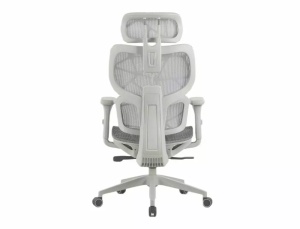 SCAUN DE BIROU PIVOTANT DEVON, GRI/GRI, TAPITERIE DIN PLASA SI PICIOR DIN PLASTIC, STIL MODERN - Img 3
