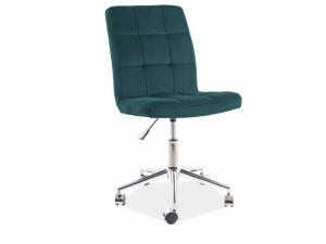 SCAUN DE BIROU PIVOTANT Q-020, VERDE BLUVEL 78/CROM, TAPITERIE DIN CATIFEA SI PICIOR DIN METAL, STIL MODERN
