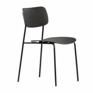 SCAUN DE CAFENEA/RESTAURANT, PLASTIC SI METAL, DE CULOARE NEAGRA - Img 8