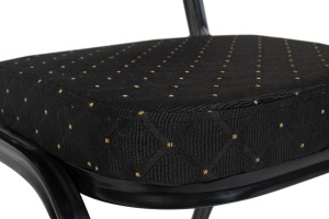 SCAUN DE EVENIMENTE HERON NEGRU, CONFECTIONAT DIN METAL SI TEXIL, STIL MODERN - Img 4