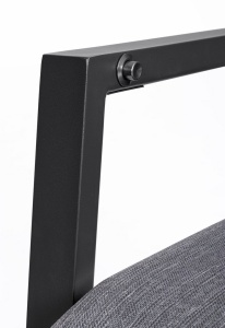 SCAUN DE GRADINA ETHAN GRI INCHIS, CONFECTIONAT DIN ALUMINIU SI POLIESTER, STIL MODERN - Img 4