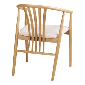 SCAUN DE SUFRAGERIE AGUSTIN, DIN LEMN SI TEXTIL, CULOARE NATUR/NISIPIU, HOUSE NORDIC - Img 5