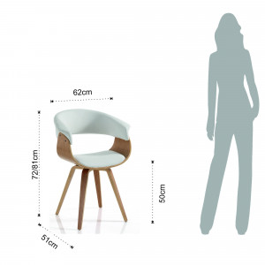 SCAUN DEOSEBIT, VISBY, CADRUL DIN FURNIR SI PIELE ECO, STIL MODERN, COD 4371 - Img 5