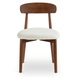 SCAUN DINING, ARTIM MEBLE, REALIZAT DIN LEMN SI TEXTIL, CULOARE NUC/BEJ, STIL MODERN - Img 4