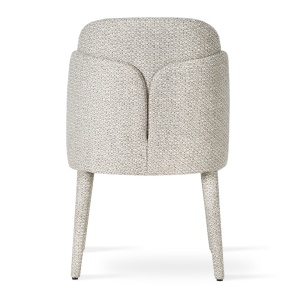 SCAUN DINING BEETLE SUPREME SOCK, CONFECTIONAT DIN LEMN, SPUMA, ARCURI SI METAL, BEJ, STIL MODERN - Img 4
