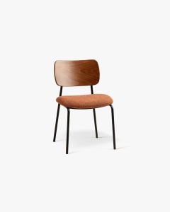 SCAUN DINING/BIROU DINA, CARAMIZIU, CONFECTIONAT DIN LEMN MASIV DE FAG, METAL, SPUMA SI TEXTIL BOUCLE BALOO, MICADONI