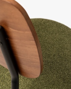 SCAUN DINING/BIROU DINA, VERDE MASLINIU INCHIS, CONFECTIONAT DIN LEMN MASIV DE FAG, METAL, SPUMA SI TEXTIL BOUCLE BALOO, MICADONI - Img 6
