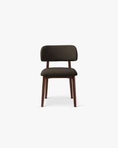 SCAUN DINING/BIROU EVAN, MARO, TAPITAT CU TAPITERIE DIN TEXTIL CATIFEA BOUCLE BALOO SI LEMN MASIV, MICADONI