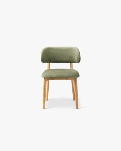 SCAUN DINING/BIROU EVAN, VERDE, TAPITAT CU TAPITERIE DIN TEXTIL CATIFEA MAGIC VELVET SI LEMN MASIV, MICADONI - Img 2