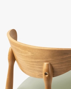 SCAUN DINING/BIROU LEON, VERDE, TAPITAT CU TAPITERIE DIN TEXTIL CATIFEA MAGIC VELVET SI LEMN MASIV, MICADONI - Img 4
