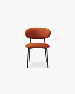SCAUN DINING/BIROU NINA, AUBERGINE, TAPITAT CU TAPITERIE DIN TEXTIL MAGIC VELVET SI METAL, MICADONI