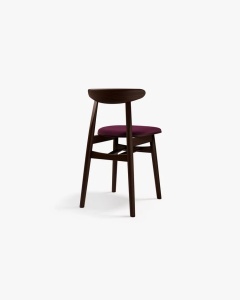SCAUN DINING/BIROU OSOS, VISINIU/NUC, TAPITAT CU TAPITERIE DIN TEXTIL CATIFEA VENUS SI LEMN MASIV, MICADONI - Img 2