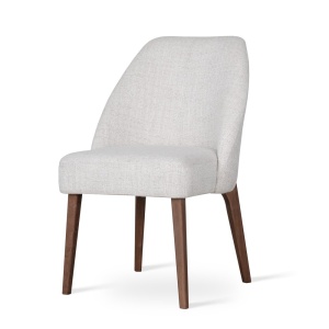 SCAUN DINING BOSFOR ARTE SUPREME, CONFECTIONAT DIN LEMN, SPUMA, ARCURI SI TEXTIL, BEJ/NATURAL, STIL MODERN