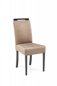SCAUN DINING CLARION 2, BEJ MONOLITH 09/NEGRU, CU TAPITERIE DIN STOFA FINA SI PICIOARE DIN LEMN MASIV, STIL CLASIC - Img 6