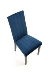 SCAUN DINING DIEGO 2, ALBASTRU MONOLITH 77/NEGRU, CU TAPITERIE DIN CATIFEA SI PICIOARE DIN LEMN MASIV, STIL CLASIC - Img 5