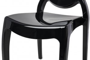 SCAUN DINING ELIZABETH, NEGRU, DIN POLICARBONAT, STIL MODERN - Img 2