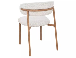SCAUN DINING, ELTON II, CULOARE BEJ DESCHIS 255/STEJAR, TAPITERIE DIN TEXTIL SI METAL, STIL MODERN - Img 5