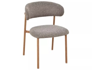 SCAUN DINING, ELTON II, CULOARE CAPPUCCINO 256/STEJAR, TAPITERIE DIN TEXTIL SI METAL, STIL MODERN