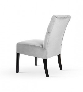 SCAUN DINING GALA, GRI/NEGRU, TAPITERIE DIN CATIFEA SI PICIOARE DIN LEMN, STIL MODERN - Img 4
