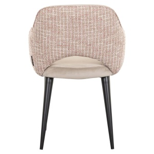 SCAUN DINING GIOVANNA TRENDY ROSE, 212867, CONFECTIONAT DIN POLIESTER, METAL SI SPUMA, ROZ/NEGRU, STIL MODERN - Img 3