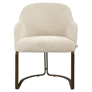 SCAUN DINING, HADLEY, REALIZAT DIN METAL SI TEXTIL IGNIFUG, CULOARE ALB CREM, DESIGN DEOSEBIT, RICHMOND INTERIORS - Img 5