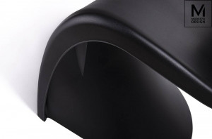 SCAUN DINING HOVER, NEGRU MAT, DIN POLIPROPILENA, STIL MODERN - Img 5