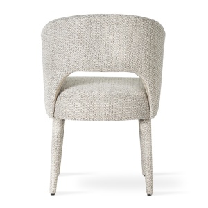 SCAUN DINING INES SUPREME SOCK, CONFECTIONAT DIN LEMN, SPUMA, ARCURI SI METAL, BEJ, STIL MODERN - Img 4