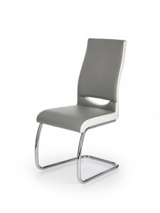 SCAUN DINING K103 GRI/ALB/CROM STIL MODERN HALMAR - Img 2