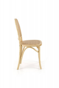 SCAUN DINING K502, NATUR, DIN LEMN MASIV SI RATTAN, STIL CLASIC - Img 7