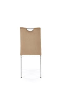 SCAUN DINING K578, BEJ 11/CROM, TAPITERIE DIN CATIFEA SI PICIOARE DIN METAL, STIL MODERN - Img 4